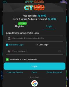 Ct999 APK Registration